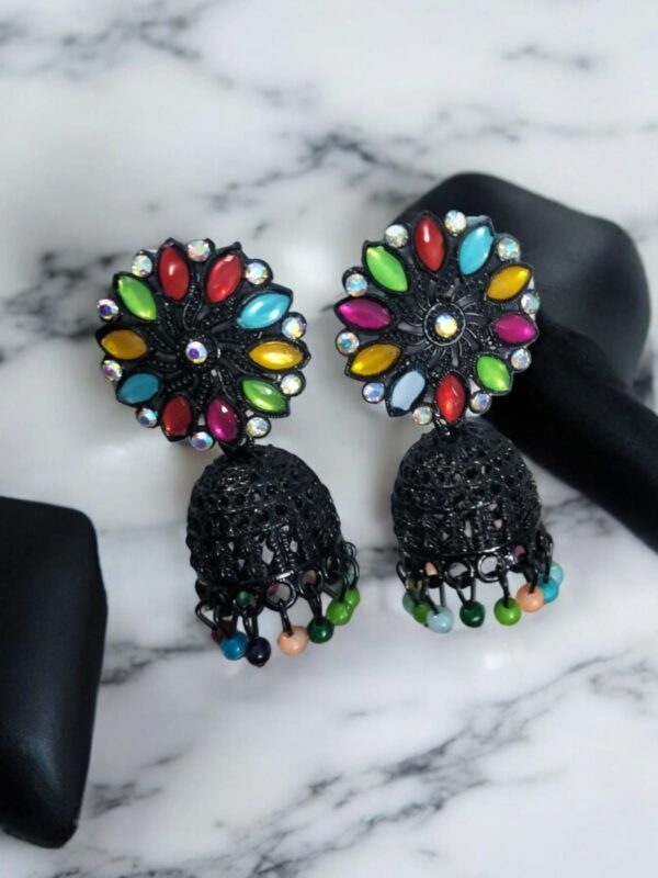 Multi Stone Jhumka