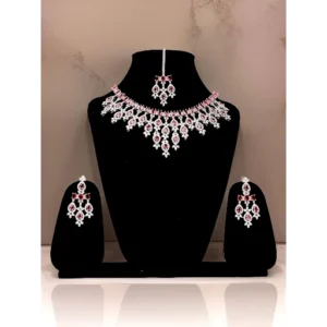Silver Plated  AD Necklece